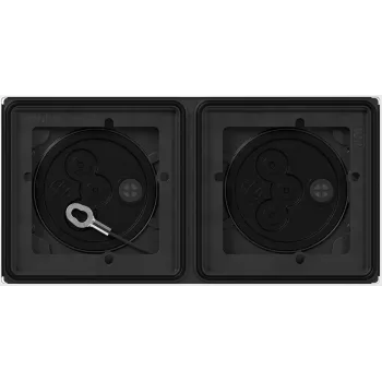 Gira opbouwbehuizing 2-voudig 1x2 reinwit RAL 9010 5502902