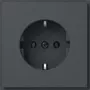 Gira TX_44 SCHUKO stopcontact-inzet, antraciet 418867