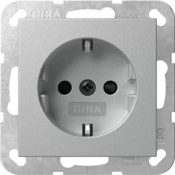 Gira SCHUKO stopcontact met LED-oriëntatielicht en shutter, reinweiß 475526