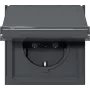 Gira TX_44 Schuko stopcontact met klepdeksel en beschriftingsveld, antraciet 441067