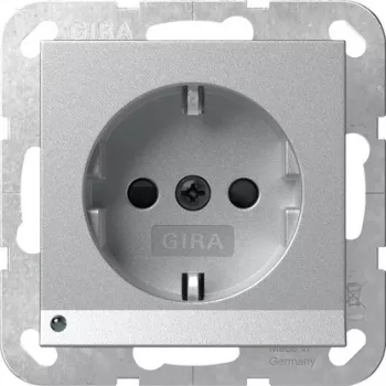 GIRA 417026 SCHUKO stopcontact met LED-oriëntatielicht, System 55