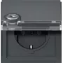 GIRA 456967 SCHUKO stopcontact met gelijksluitend cilinderslot, reinweiß glanzend