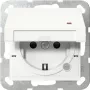 Gira System 55 Schuko stopcontact met controle-LED, reinweiß 455227