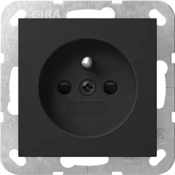 Gira 4485005 Schuko stopcontact met randaarde en geïntegreerde shutter, System 55, reinweiß
