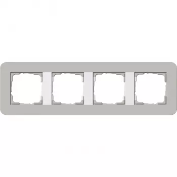 Gira Standard 55 afdekraam 4-voudig grijs/zuiverwit 0214412