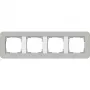 Gira Standard 55 afdekraam 4-voudig grijs/zuiverwit 0214412