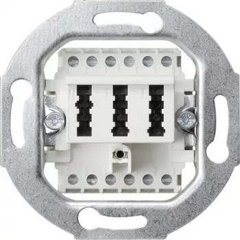 GIRA 003202 TAE-aansluitdoos inzetstuk, 2x6/6 NFF, zuiverwit