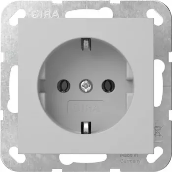 Gira SCHUKO stopcontact System 55, grijs mat, verhoogde aanraakbeveiliging 4180015