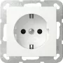 GIRA 475503 SCHUKO stopcontact met LED-oriëntatielicht, verhoogde aanraakbeveiliging, zuiverwit glanzend