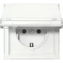 GIRA 441066 SCHUKO-stopcontact met klepdeksel, Gira TX_44, zuiverwit