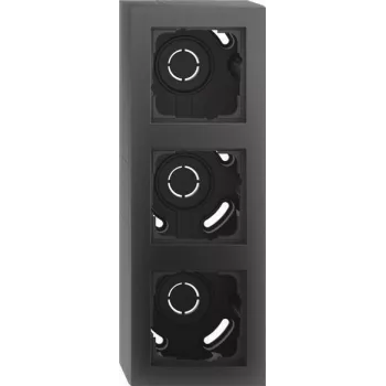 Gira opbouwbehuizing 3-voudig frame zwart mat 106309