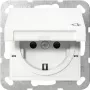 GIRA 475403 SCHUKO-stopcontact met klapdeksel, verhoogde aanraakbeveiliging, System 55, reinwit