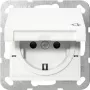 Gira 475427 SCHUKO stopcontact met klapdeksel, System 55, reinwit glanzend
