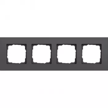 Gira Esprit aluminium antraciet 4-voudig afdekraam 0214408