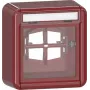 Gira 320630 afdekking met glasplaat, opbouw, rood