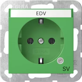 Gira SCHUKO stopcontact met controlelampje en kinderveiligheid, reinwit glanzend (System 55) 4452107