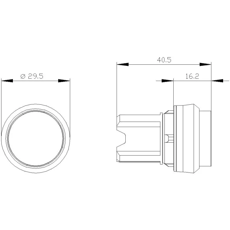 Siemens SIRIUS ACT 3SU1000-0BB20-0AA0 drukknop-frontelement, kunststof, rood