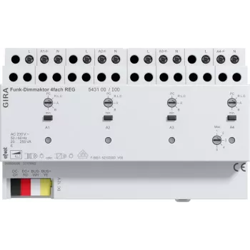 GIRA draadloze dimactor DIN-rail 4-kanaals 543100
