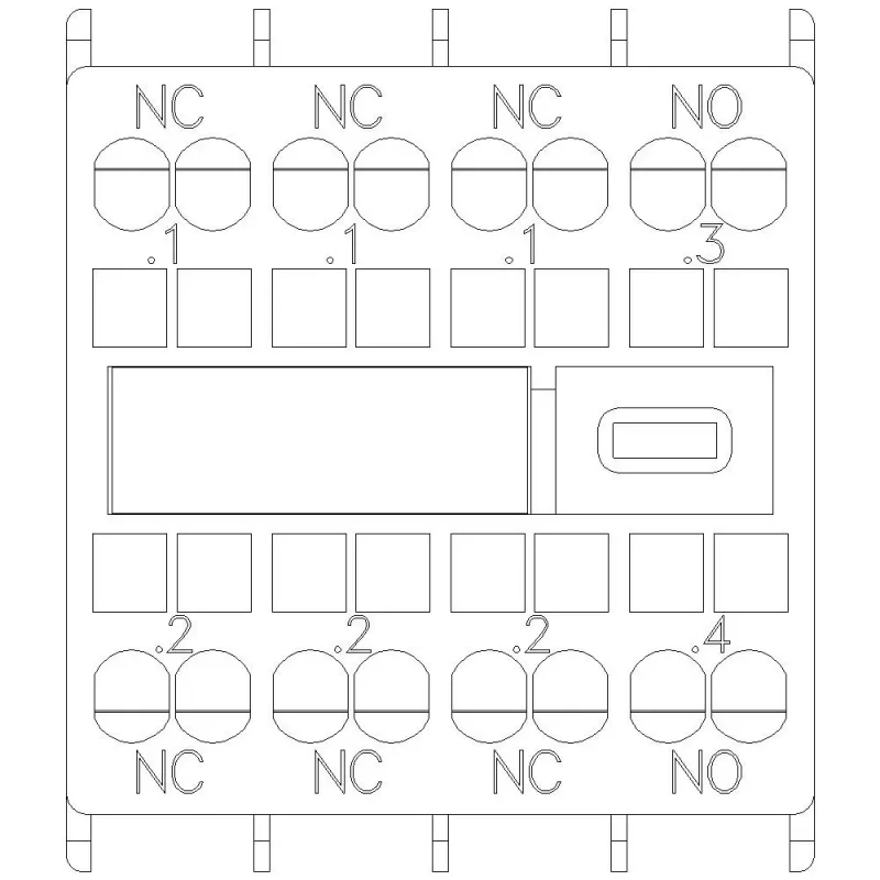 Siemens SIRIUS hulpcontactblok 1NO+3NC, frontmontage, schroefklemmen, 3RH2911-2HA13