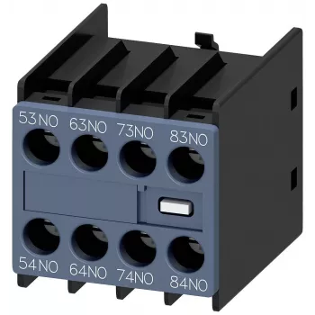 Siemens 3RH2911-1XA40-0MA0 hulpschakelaarblok, 4 NO, schroefaansluiting, zijdelingse montage voor SIRIUS 3RH2/3RT2