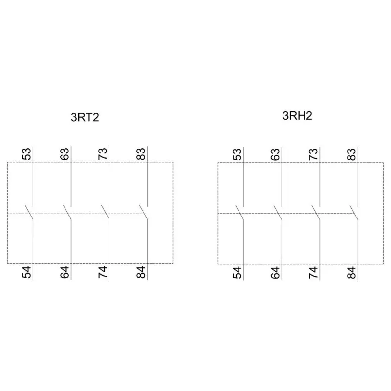 Siemens 3RH2911-1XA40-0MA0 hulpschakelaarblok, 4 NO, schroefaansluiting, zijdelingse montage voor SIRIUS 3RH2/3RT2