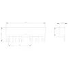 Siemens 3RV19152AB verzamelrail, steek 55 mm, 3RV1915