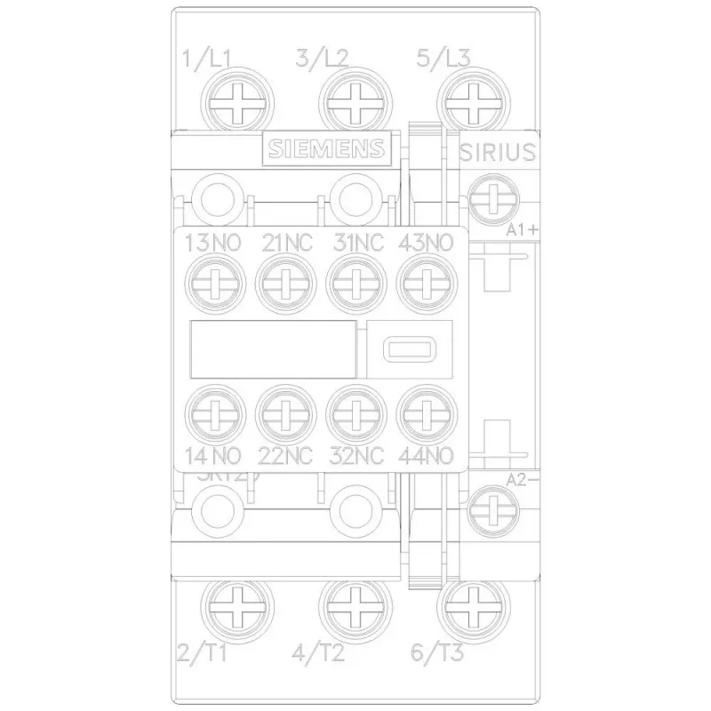 Siemens 3RT2026-1BB44-3MA0 contactor, 11 kW/400 V, 2NO+2NC, 24 V-spoel