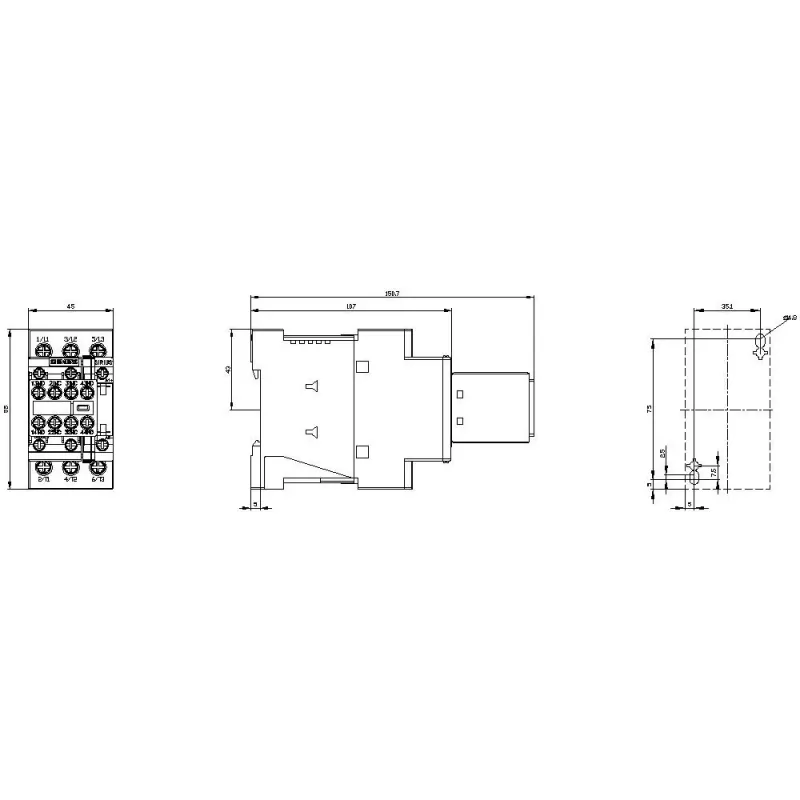Siemens 3RT2026-1BB44-3MA0 contactor, 11 kW/400 V, 2NO+2NC, 24 V-spoel