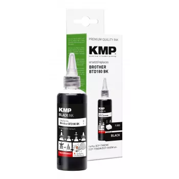 KMP navulinkt voor Brother BTD180BK zwart 110 ml (1555,0001)