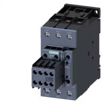 SIEMENS SIRIUS 3RT20 vermogenscontactor, 37 kW, 72 A, 3-polig, 24 V AC spoel, 2 NO + 2 NC hulpcontacten 3RT20381AD04