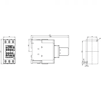 SIEMENS SIRIUS 3RT20 vermogenscontactor, 37 kW, 72 A, 3-polig, 24 V AC spoel, 2 NO + 2 NC hulpcontacten 3RT20381AD04