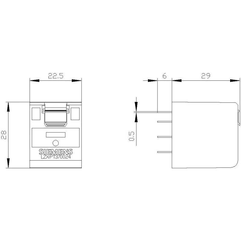 Siemens SIRIUS LZX:PT370024 steekrelais 24V DC 3CO 10A