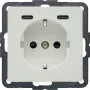 Hager Berker Q.x SCHUKO stopcontact met USB-C PD 20W, polarwit 48156089
