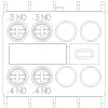 Siemens hulpcontactblok 3RH2911-1HA20, 2 NO, frontmontage, schroefklemmen
