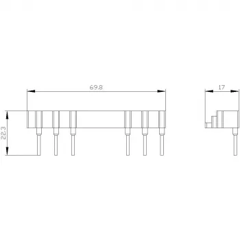Siemens SIRIUS 3RA2913-3DA1 bedradingsmodule voor keercontactcombinaties, S00/S0, schroefklem, bovenliggende montage