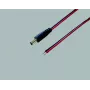 BKL Electronic 075143 laagspanningsverbindingskabel, DC-stekker 5,5 x 2,1 mm naar open uiteinden, 30 cm, zwart