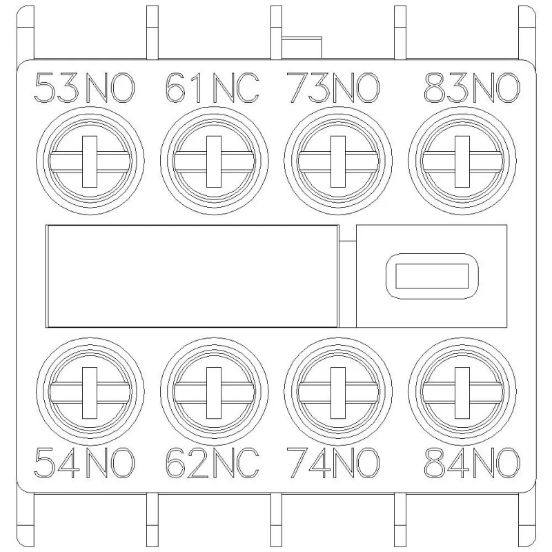 Siemens 3RH2911-1XA31-0MA0 hulpcontactblok, 3NO+1NC, frontmontage, schroefklemmen