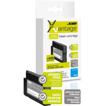 KMP XVantage cyaan gepigmenteerde inktpatroon compatibel met HP 953XL (F6U16AE) 1748,4083