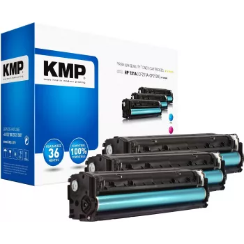 KMP 1236,0030 compatibele tonerpatronen multiverpakking voor HP LaserJet Pro 200 color M251n/M251nw - cyaan, magenta, geel (3-pack, elk 1800 pagina's)
