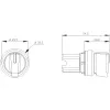 Siemens SIRIUS ACT keuzeschakelaar front-element, kunststof, wit, 2-posities, vergrendelend, 22mm 3SU1002-2BP60-0AA0