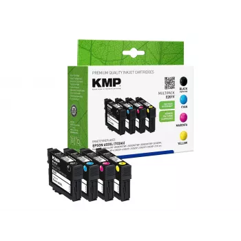 KMP MULTIPACK E201V - 4-pack - zwart, geel, cyaan, magenta - compatibel - inktcartridge (alternatief voor: Epson 603XL) (1650,4005)