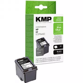 KMP H160 zwarte compatibele inktcartridge voor HP 62 (4 ml, C2P04AE) 1741.4801