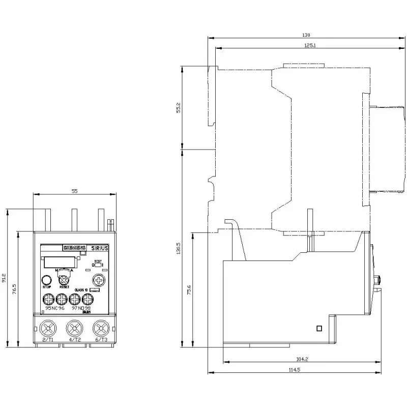 SIEMENS SIRIUS 3RU2136-4EB0 thermisch overbelastingsrelais 22-32 A klasse 10