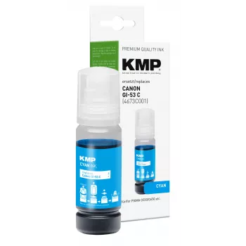 KMP PRINTTECHNIK cyaan inkt-navulfles voor Canon GI-53C (4673C001) 60 ml 1583,0003