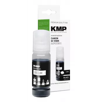 KMP PRINTTECHNIK compatibele navulinktfles voor Canon GI-55BK (6292C001), zwart, 70 ml 1587,0001