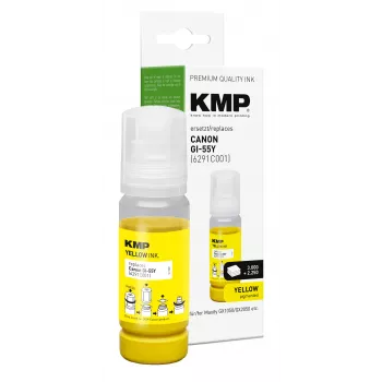 KMP navulinktfles voor Canon GI-55Y geel 70 ml 1587,5009