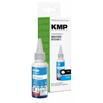KMP navulinkt cyaan 50 ml voor Brother BTD180C (1555,0003)