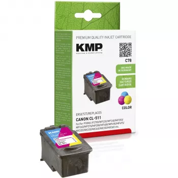 KMP C78 tri-color inktcartridge (cyaan, magenta, geel) voor Canon PIXMA MP230, MP237, MP252, MP258, MP280, MP282, MP495, MP499, MX360, MX410, MX420 1512.4030