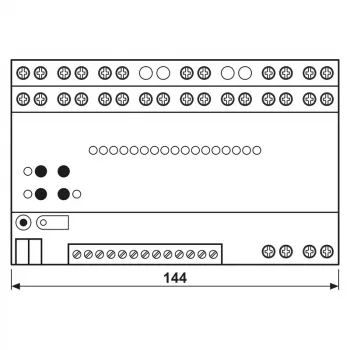 JUNG 2590M1SR KNX multistation universeel, DIN-rail, 8 TE