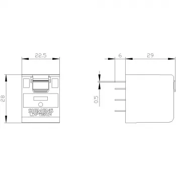 Siemens SIRIUS LZX PT580024 steekrelais, 5 wisselcontacten, 24V DC spoel, 6A